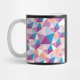 Flowing polychrome pentagons blue Mug